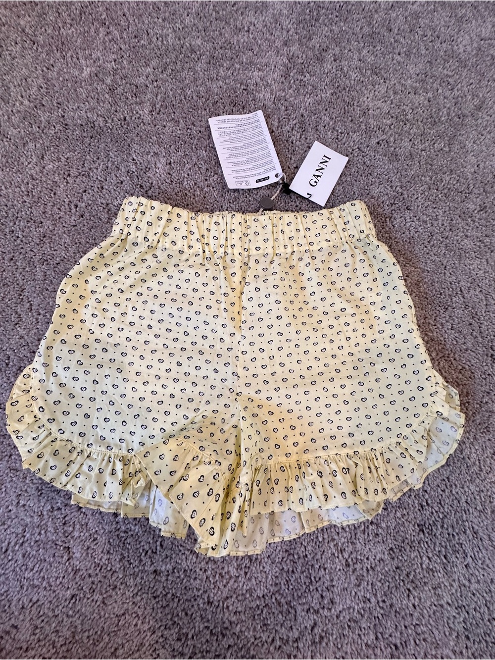 GANNI Anise Ruffle Shorts - Size 34 - NWT
